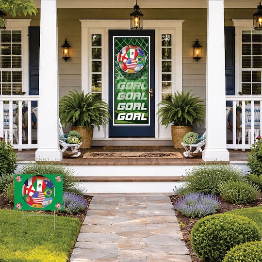 11.5" x 15.5" International Soccer Plastic Yard Sign